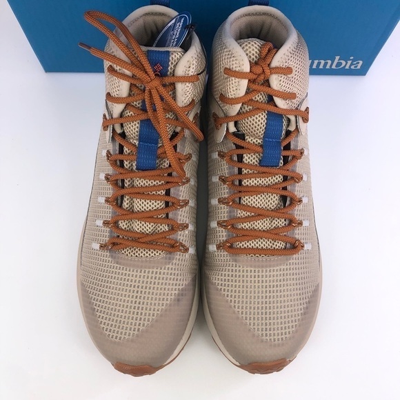 Columbia Men Trailstorm Mid Waterproof Top Hiking Sneakers Fossil Boots - Picture 4 of 8